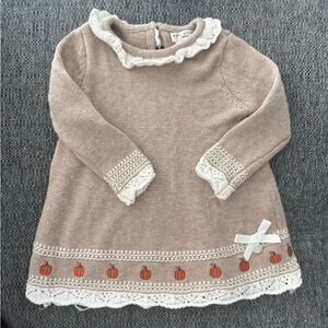 Max Studio Tan and White Knit Dress